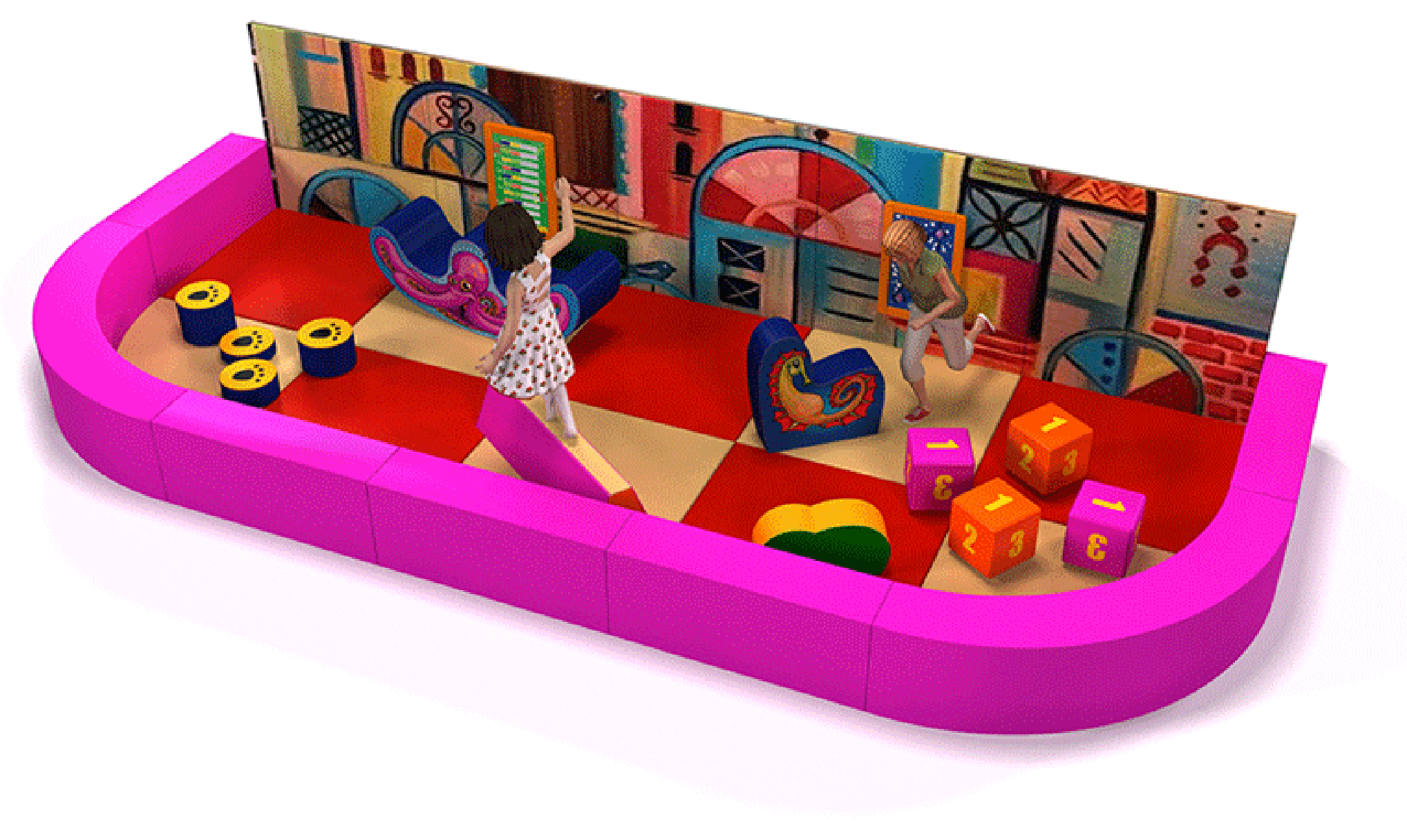 Soft play voor kleuters en peuters in indoor speeltuinen of kids corners