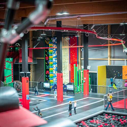 Trampoline park and clip n climb walls ELI Play